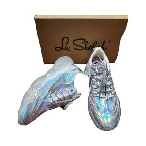 Silver Holographic Women’s Sneakers